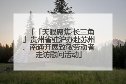 「天眼聚焦·长三角」贵州省驻沪办赴苏州、南通开展致敬劳动者走访慰问活动