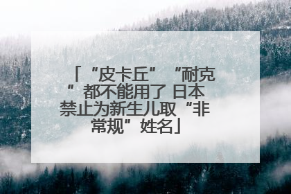 “皮卡丘”“耐克”都不能用了 日本禁止为新生儿取“非常规”姓名