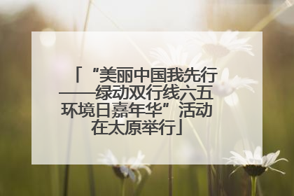 “美丽中国我先行——绿动双行线六五环境日嘉年华”活动在太原举行