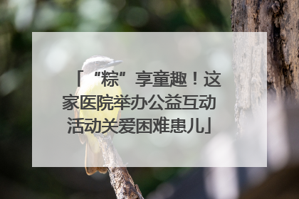 “粽”享童趣！这家医院举办公益互动活动关爱困难患儿