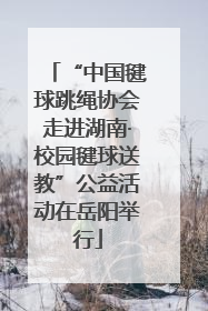 “中国毽球跳绳协会走进湖南·校园毽球送教”公益活动在岳阳举行