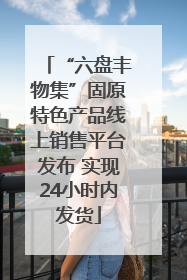 “六盘丰物集”固原特色产品线上销售平台发布 实现24小时内发货