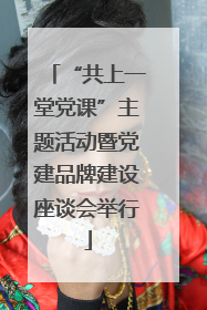 “共上一堂党课”主题活动暨党建品牌建设座谈会举行