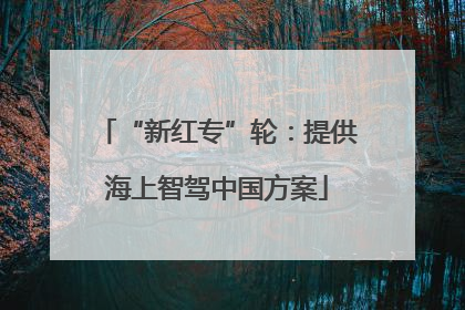 “新红专”轮：提供海上智驾中国方案