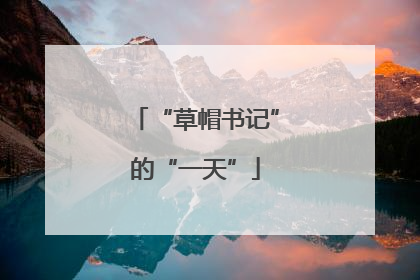 “草帽书记”的“一天”