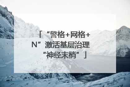 “警格+网格+N”激活基层治理“神经末梢”