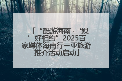 “酷游海南 ·‘媒’好相约”2025百家媒体海南行三亚旅游推介活动启动