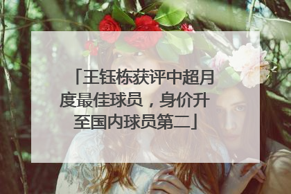 王钰栋获评中超月度最佳球员，身价升至国内球员第二