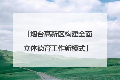 烟台高新区构建全面立体德育工作新模式