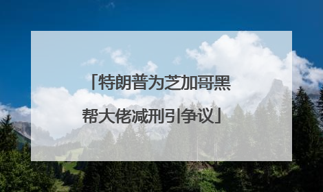 特朗普为芝加哥黑帮大佬减刑引争议