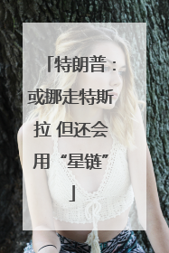 特朗普：或挪走特斯拉 但还会用“星链”