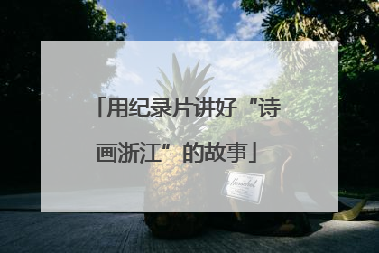 用纪录片讲好“诗画浙江”的故事