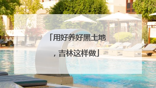 用好养好黑土地，吉林这样做