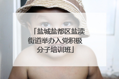 盐城盐都区盐渎街道举办入党积极分子培训班