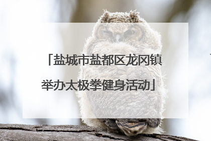 盐城市盐都区龙冈镇举办太极拳健身活动