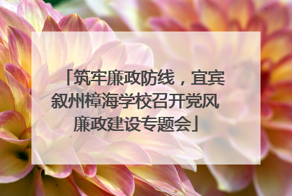 筑牢廉政防线，宜宾叙州樟海学校召开党风廉政建设专题会