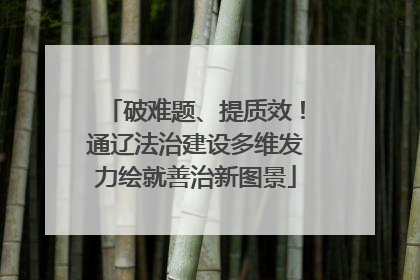 破难题、提质效！通辽法治建设多维发力绘就善治新图景