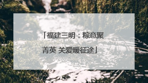 福建三明：粽意聚菁英 关爱暖征途