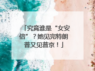 究竟谁是“女安倍”？她见完特朗普又见普京！