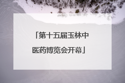 第十五届玉林中医药博览会开幕