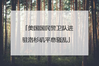 美国国民警卫队进驻洛杉矶平息骚乱