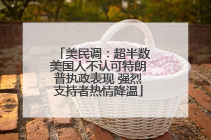 美民调：超半数美国人不认可特朗普执政表现 强烈支持者热情降温