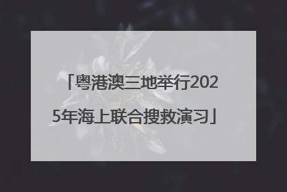 粤港澳三地举行2025年海上联合搜救演习
