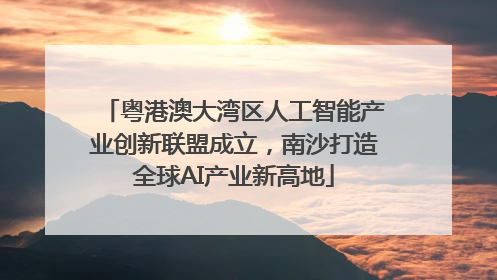 粤港澳大湾区人工智能产业创新联盟成立，南沙打造全球AI产业新高地