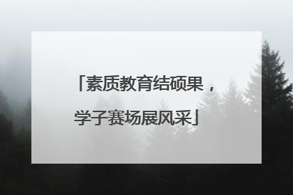 素质教育结硕果，学子赛场展风采