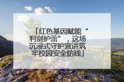 红色基因赋能“利剑护蕾”，这场沉浸式守护宣讲筑牢校园安全防线