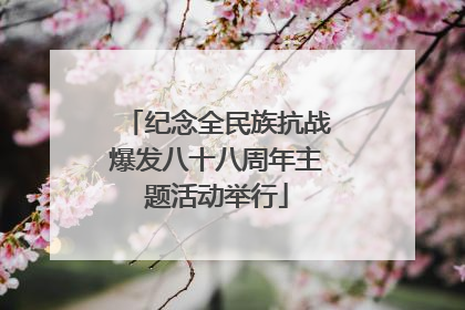纪念全民族抗战爆发八十八周年主题活动举行