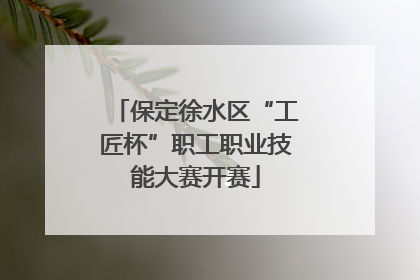 保定徐水区“工匠杯”职工职业技能大赛开赛