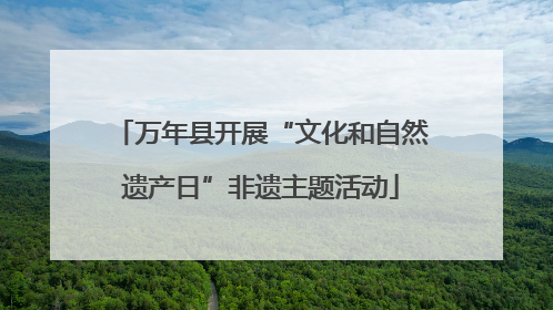 万年县开展“文化和自然遗产日”非遗主题活动