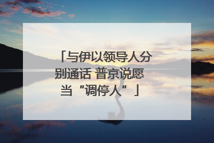 与伊以领导人分别通话 普京说愿当“调停人”