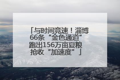 与时间竞速！淄博66条“金色通道”跑出156万亩夏粮抢收“加速度”