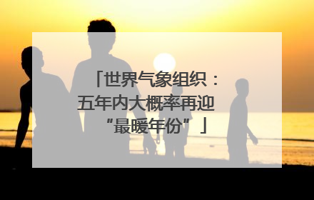 世界气象组织：五年内大概率再迎“最暖年份”