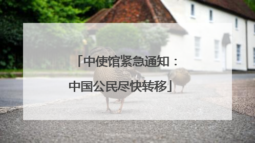 中使馆紧急通知：中国公民尽快转移