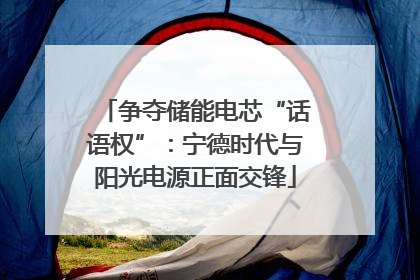 争夺储能电芯“话语权”：宁德时代与阳光电源正面交锋
