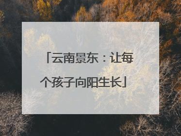 云南景东：让每个孩子向阳生长