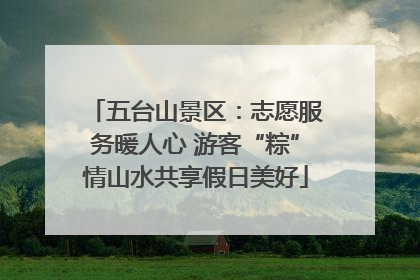 五台山景区：志愿服务暖人心 游客“粽”情山水共享假日美好