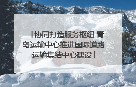 协同打造服务枢纽 青岛运输中心推进国际道路运输集结中心建设