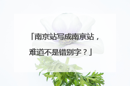 南京站写成南亰站，难道不是错别字？