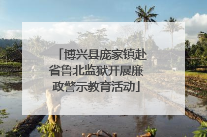 博兴县庞家镇赴省鲁北监狱开展廉政警示教育活动