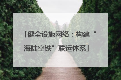 健全设施网络：构建“海陆空铁”联运体系