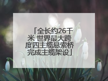 全长约26千米 世界最大跨度四主缆悬索桥完成主缆架设