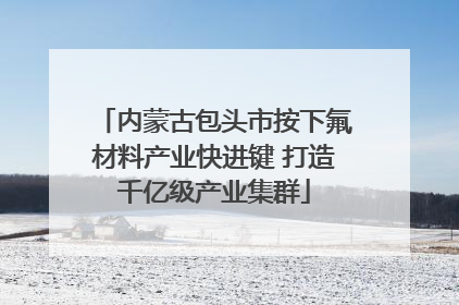 内蒙古包头市按下氟材料产业快进键 打造千亿级产业集群