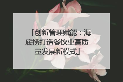 创新管理赋能：海底捞打造餐饮业高质量发展新模式