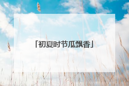 初夏时节瓜飘香