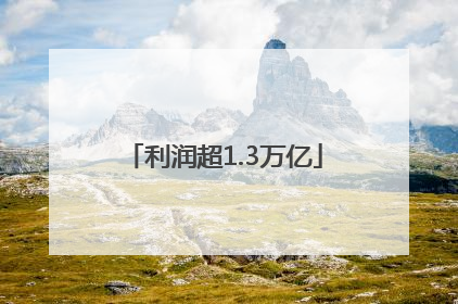 利润超1.3万亿