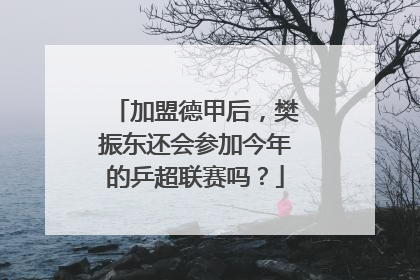 加盟德甲后，樊振东还会参加今年的乒超联赛吗？